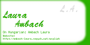 laura ambach business card